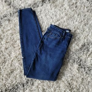 Mid-Rise Dark Blue Jeans | Old Navy | Size 4 Long